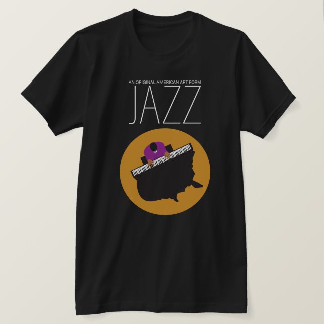 AmeriJazz Bella+Canvas Jersey Short Sleeve T-Shirt (Frente do Design)