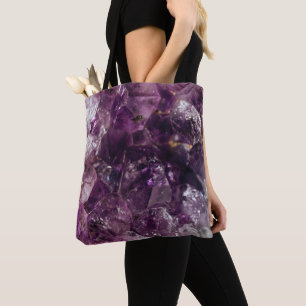 Ametist Crystal Cleansing Calming Energy Tote Bag