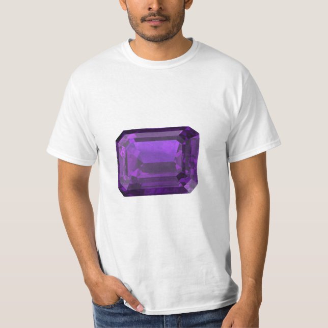 Ametist Octagon Gemstone T-Shirt (Frente)
