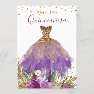 Ametista Estimulante Quinceanera Convite
