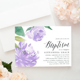 Ametyst Peony Convite Baptism