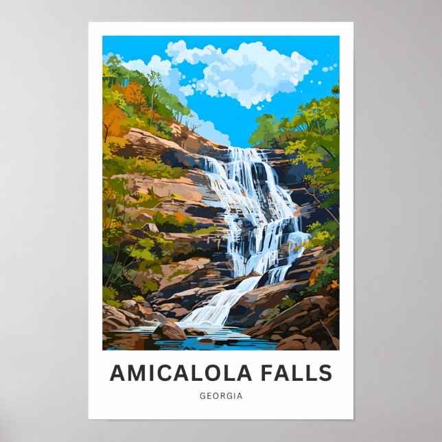 Amicalola Falls Georgia Viagem Impressão (Frente)