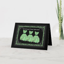 AMIGA Bridesmaid Convite GREEN Flores