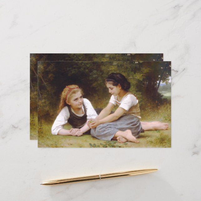 Amigas Coletando Nozes, Les Noisettes Bouguereau (Frente/Verso In Situ)