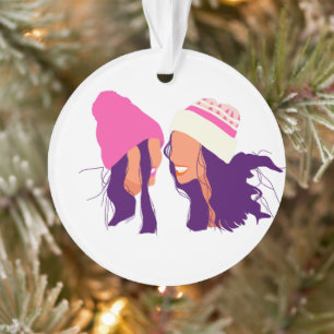 Amigas de Inverno • Enfeite de Natal em Acrílico