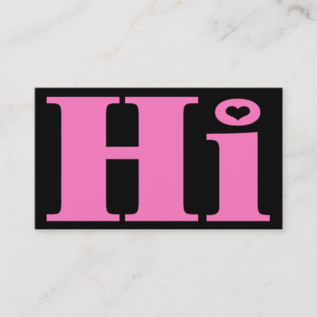 Amigável.Todos os cartões de chamada purpose.HI.In (Frente)