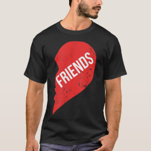 Amigo do BFF Camisetas Metade do Coração Melhor Am