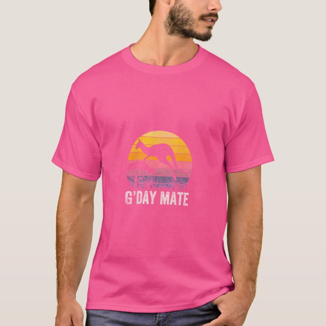 Amigo do G. Day Austrália Camisa Engraçada Kangaro (Frente)