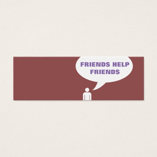 amigos ajudam amigos a fazer referência a bolhas (Frente)