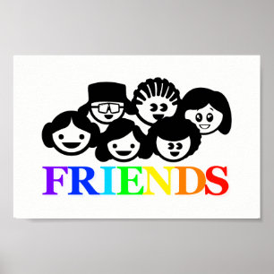 "Amigos" amizade, poster
