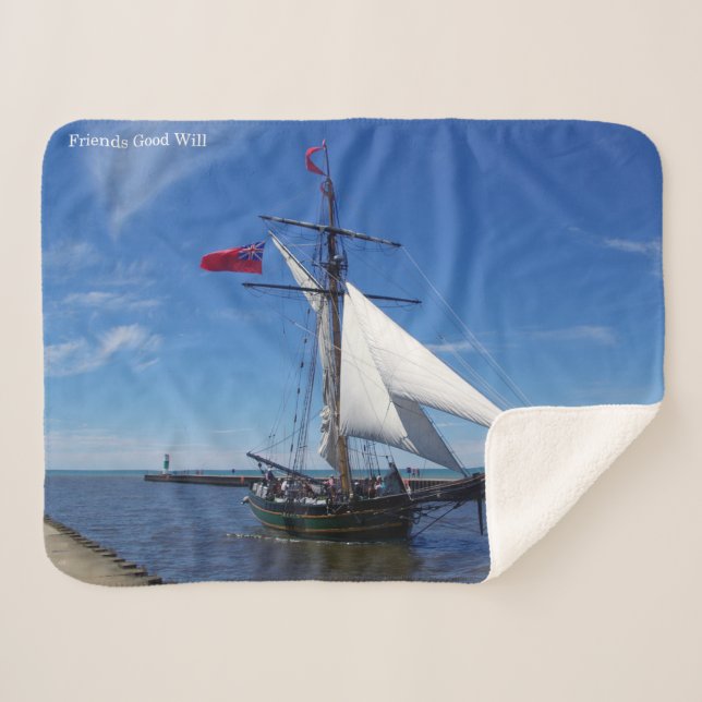 Amigos Bom cobertor sherpa (Frente (Horizontal))