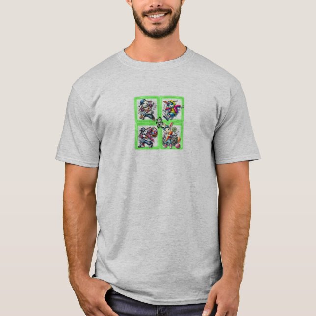 Amigos da Páscoa de Hip Hop, Neon Green | Camiseta (Frente)