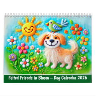 Amigos de Feltro em Flor – Calendário de Cachorro
