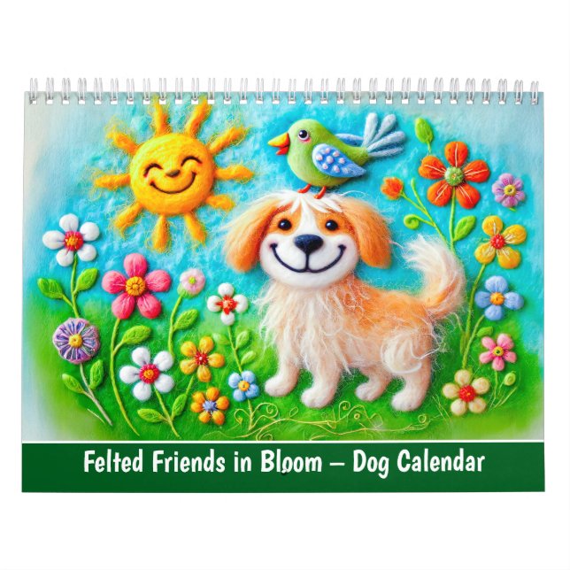 Amigos de Feltro em Flor – Calendário de Cachorro (Capa)