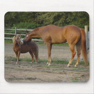 Amigos do Cavalo beijam Mousepad