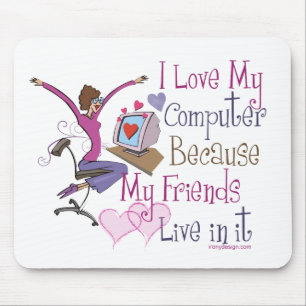 Amigos em linha Mousepads
