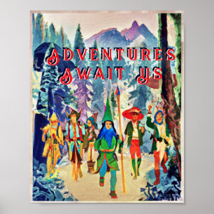 Amigos fantásticos na marcha, adicione seu Poster 