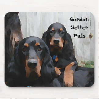 Amigos Gordon Setter Pintando em um Mousepad