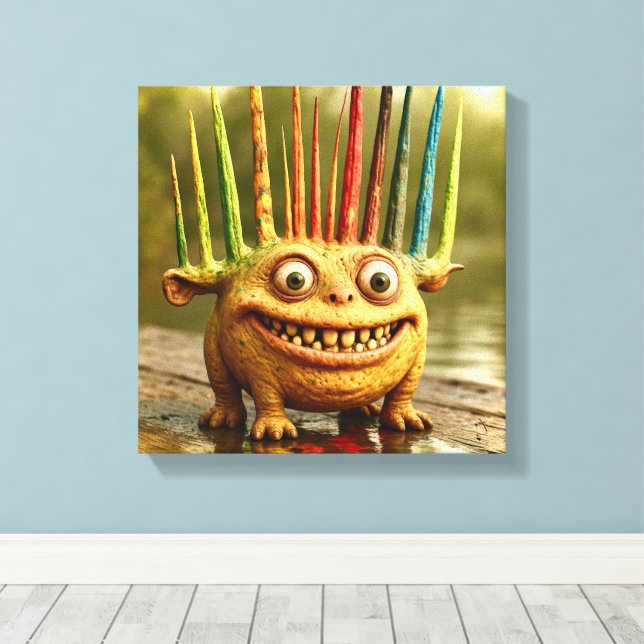 Amigos Ímpar - Canvas Monstro do Rainbow Spikes (Insitu(piso de madeira))