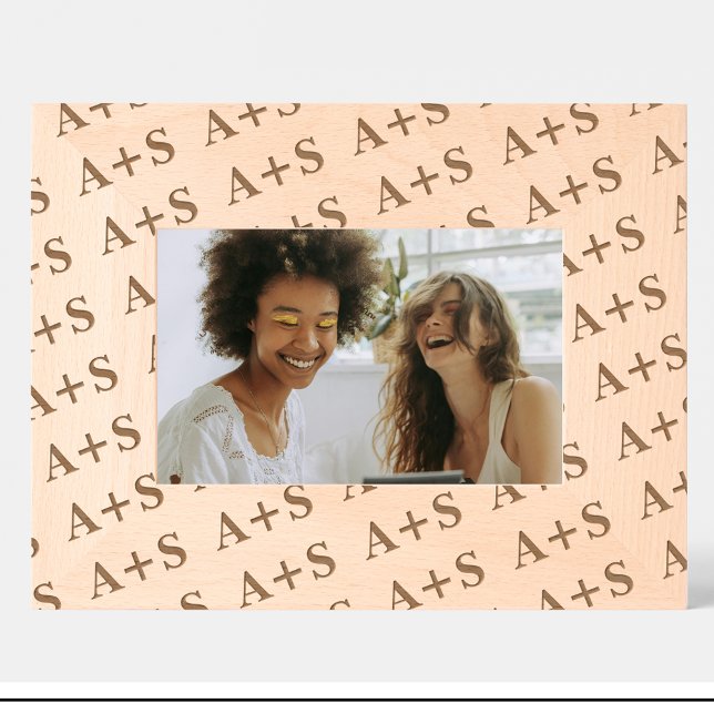 Amigos Monograma Padrão de Madeira Gravada (Criador carregado)