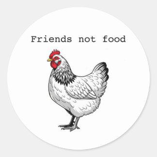 Amigos não comida adesivo