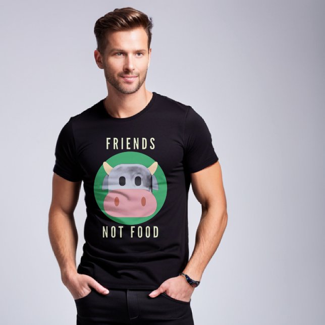 Amigos, Não Comida Vegan T-Shirt (Criador carregado)