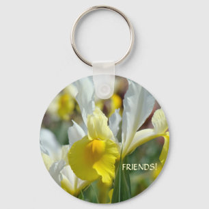 AMIGOS! Porta-chaves Flores de Íris Amarelo corren
