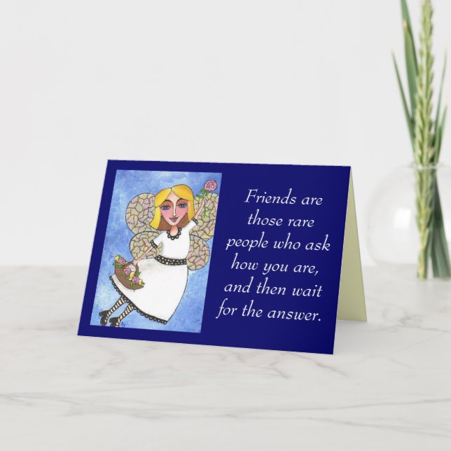 Amigos são aquelas pessoas raras... - cartão de sa (Frente)