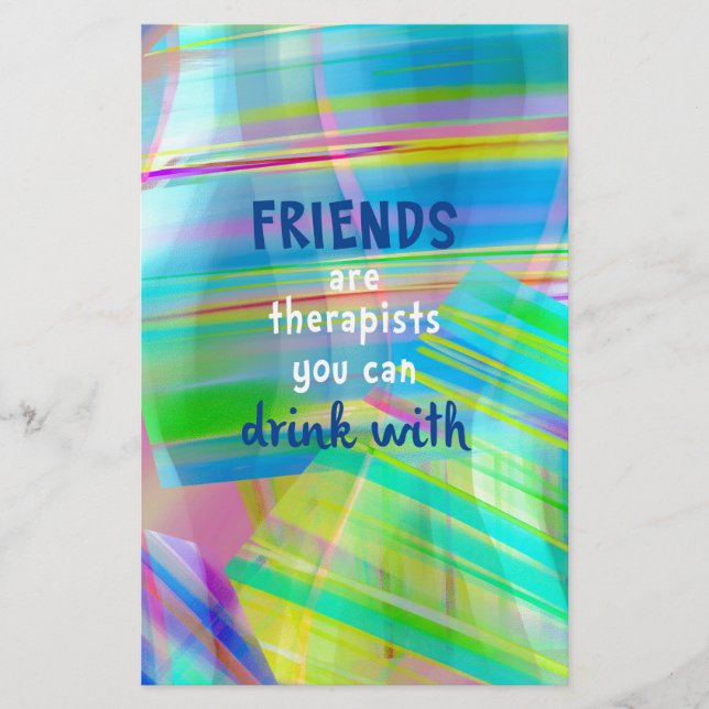Amigos São Terapistas Com Quem Você Pode Beber (Frente)