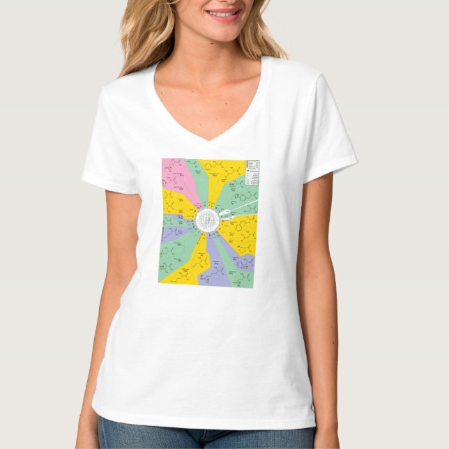 Aminoácidos do Código Genético T-Shirt (Frente)