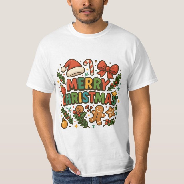 AMITA | Camiseta de festa de Natal feliz (Frente)