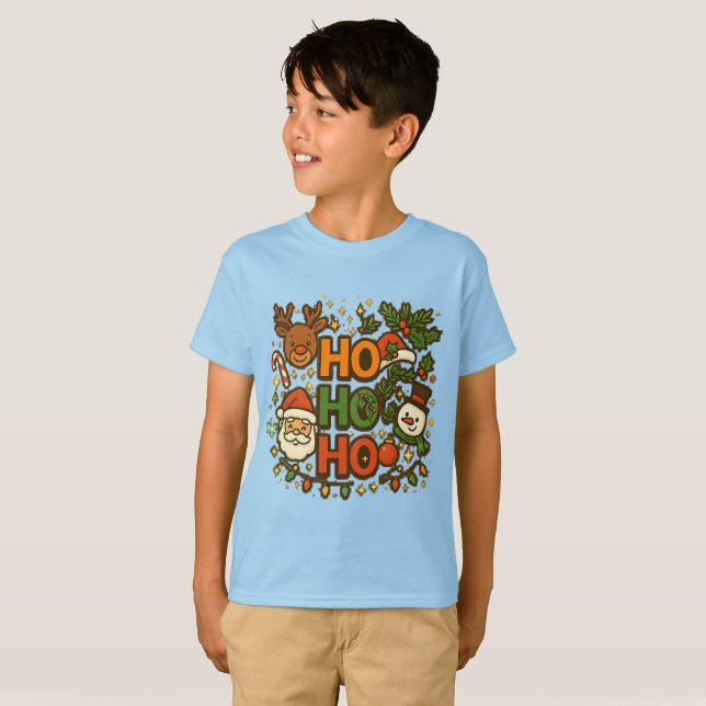 AMITA | HO HO HO Camiseta de Natal (Frente Completa)