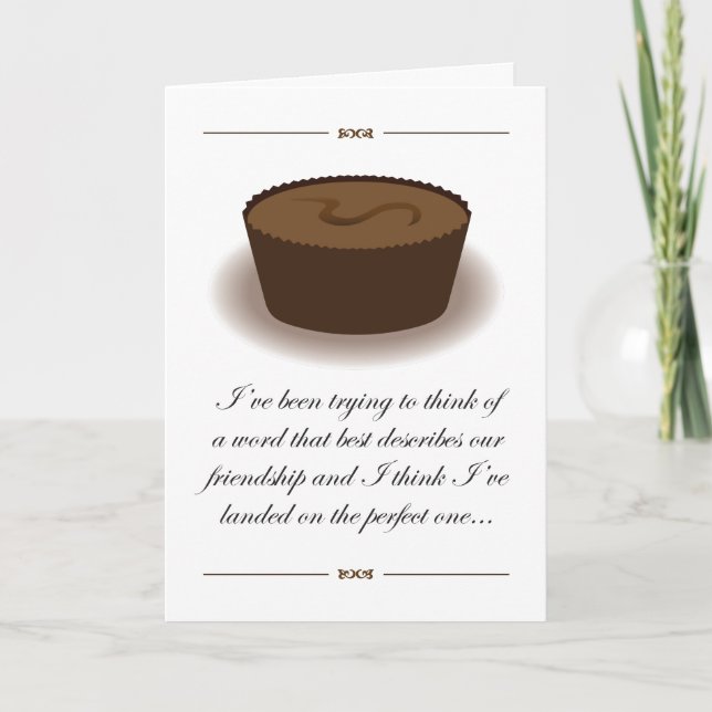 Amizade como cartão de chocolate (Frente)