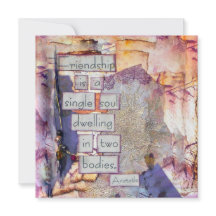 Amizade É Um Cartão Plana De Alma Solteiro