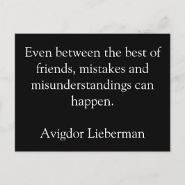 Amizade, erros, cartões postais