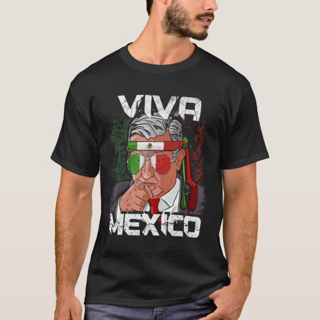 AMLO Viva México Dia De Independencia Camiseta Gif (Frente)