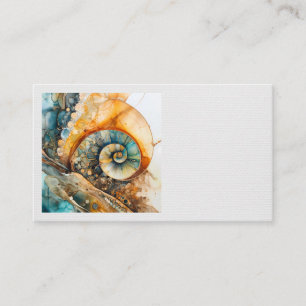 Ammonite Gem Fóssil Cartão de visita