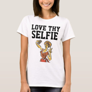 AMO-LHES SELFIAR Mulheres Engraçadas T-Shirt & swe
