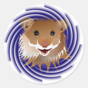 Amo meu hamster pequeno autocolante