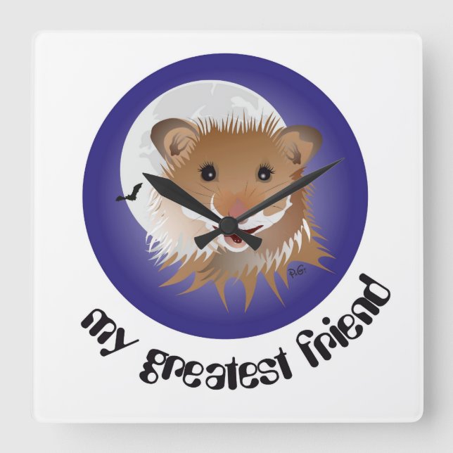 Amo meu hamster pequeno relógio (Frente)