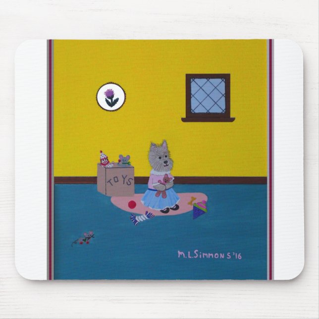 Amo meu ursinho de pelúcia Cairn Mousepad (Frente)