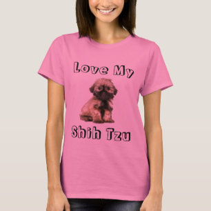 Amo Minha Camiseta De Cachorros Shih Tzu