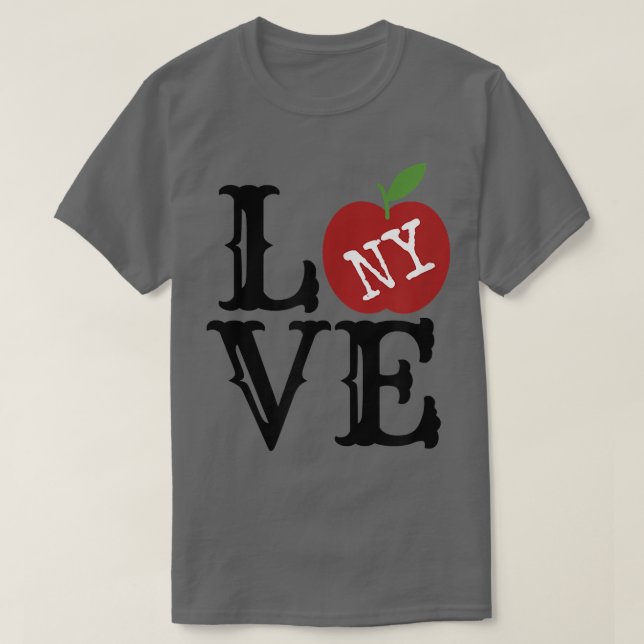 Amo NY com camisa de maçã Nova York (Frente do Design)