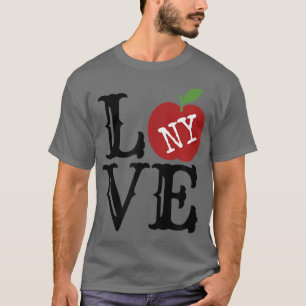 Amo NY com camisa de maçã Nova York
