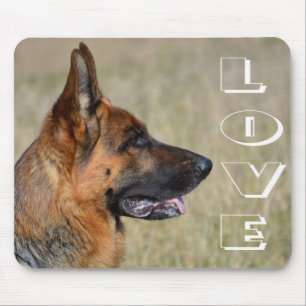 Amo o Mousepad do Cachorro Pastor Alemão