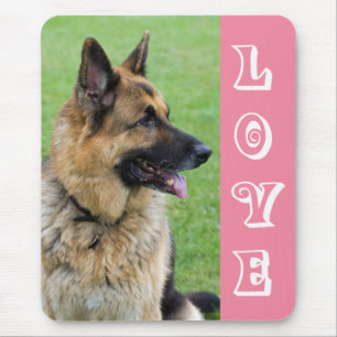 Amo o Mousepad do Cachorro Pastor Alemão Filhote