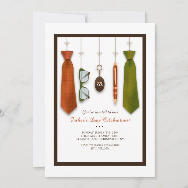 Amo O Seu Convite De Dia de os pais Pai (Frente)