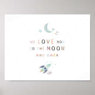 Amo-Te À Lua E À Poster Da Enfermeira De Trás