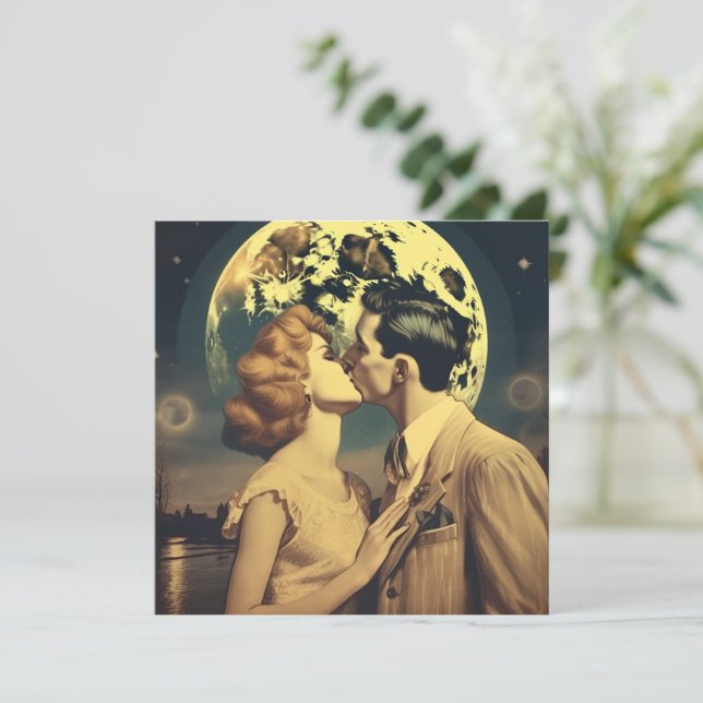 Amo-te à lua, poster de viagens personalizável (Em pé/Frente)