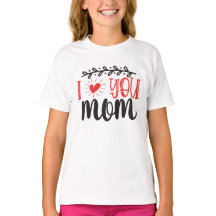 Amo-Te, Camisa Mãe, Camisa De Amor, Dia de as mães